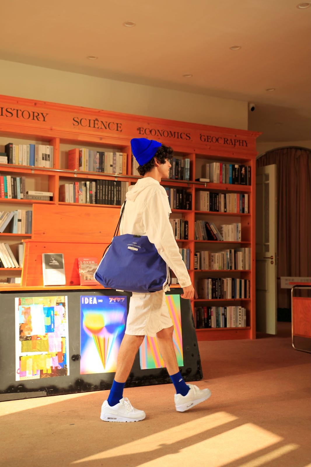 Tas Tote NIID S7 / Biru Laut/Putih 