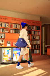 Tas Tote NIID S7 / Biru Laut/Putih 