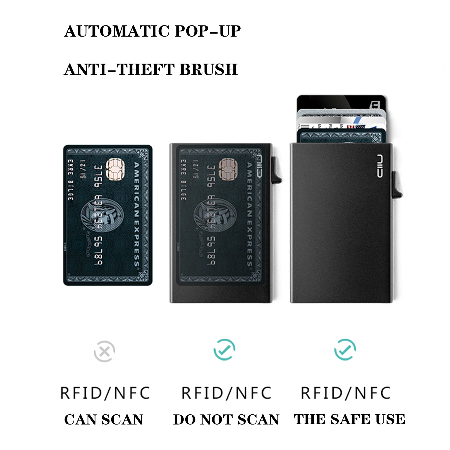 Dompet Mini Kulit Vegan NIID Slide II Abu-abu 